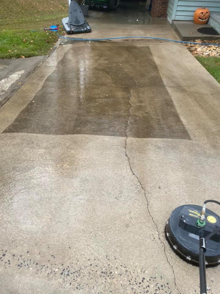 Pressure washing results